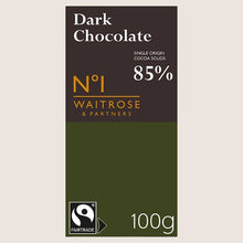 Waitrose No.1 Fairtrade Uganda Dark Chocolate Pure Indulgence 100G