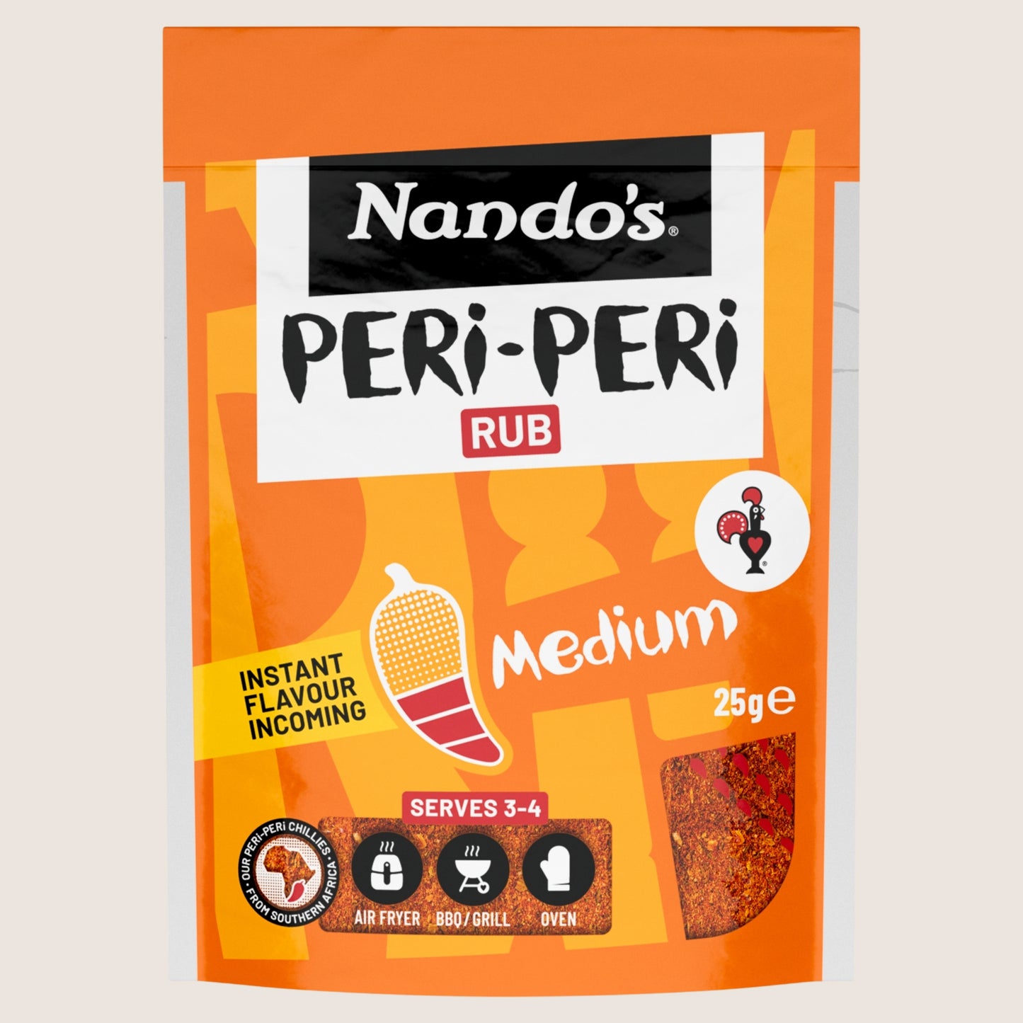 Nando's Medium Peri-Peri Rub Halal Certified 25g
