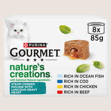 Gourmet Nature's Creations Gravy Heart Wet Cat Food With Taurine 8x85g