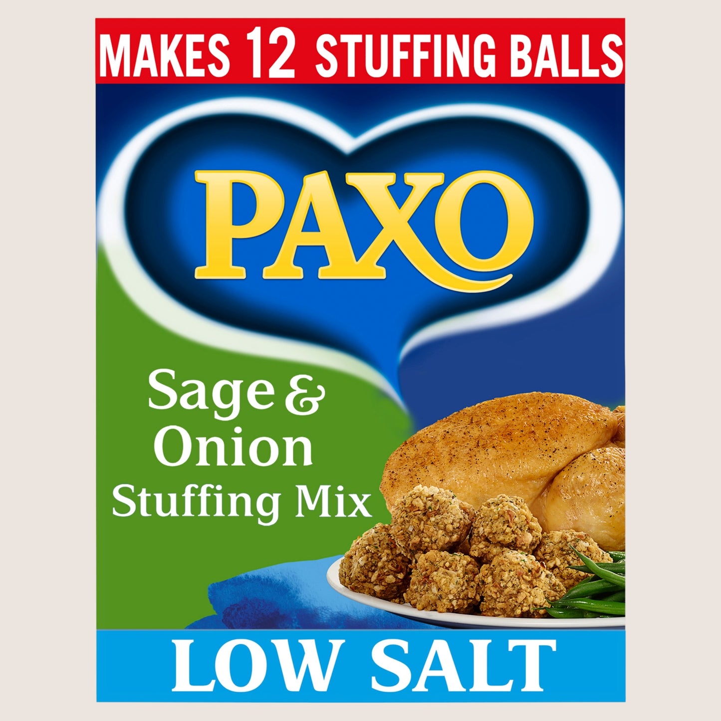 Paxo Sage & Onion Low Salt Stuffing Mix Low Salt 170g