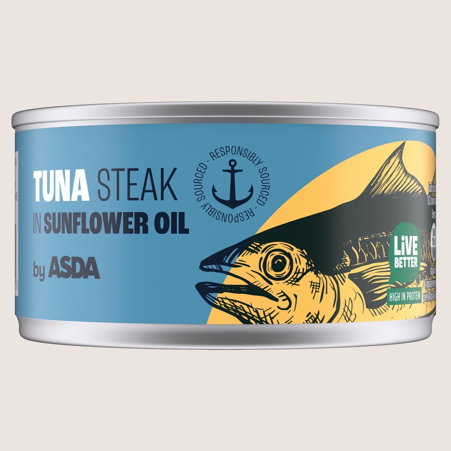 ASDA Tuna Steak in Sunflower Oil 198g