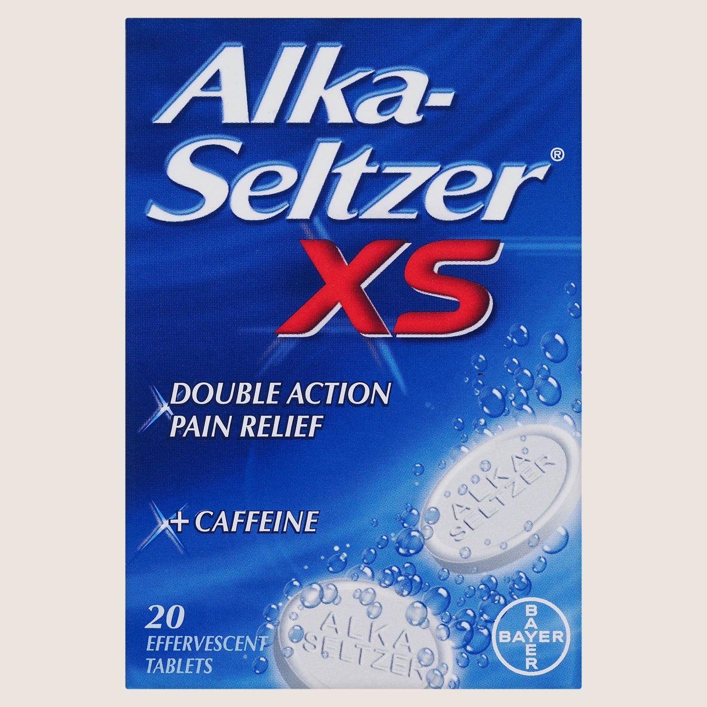 Alka Seltzer 20 XS Double Action Pain Relief Effervescent Tablets