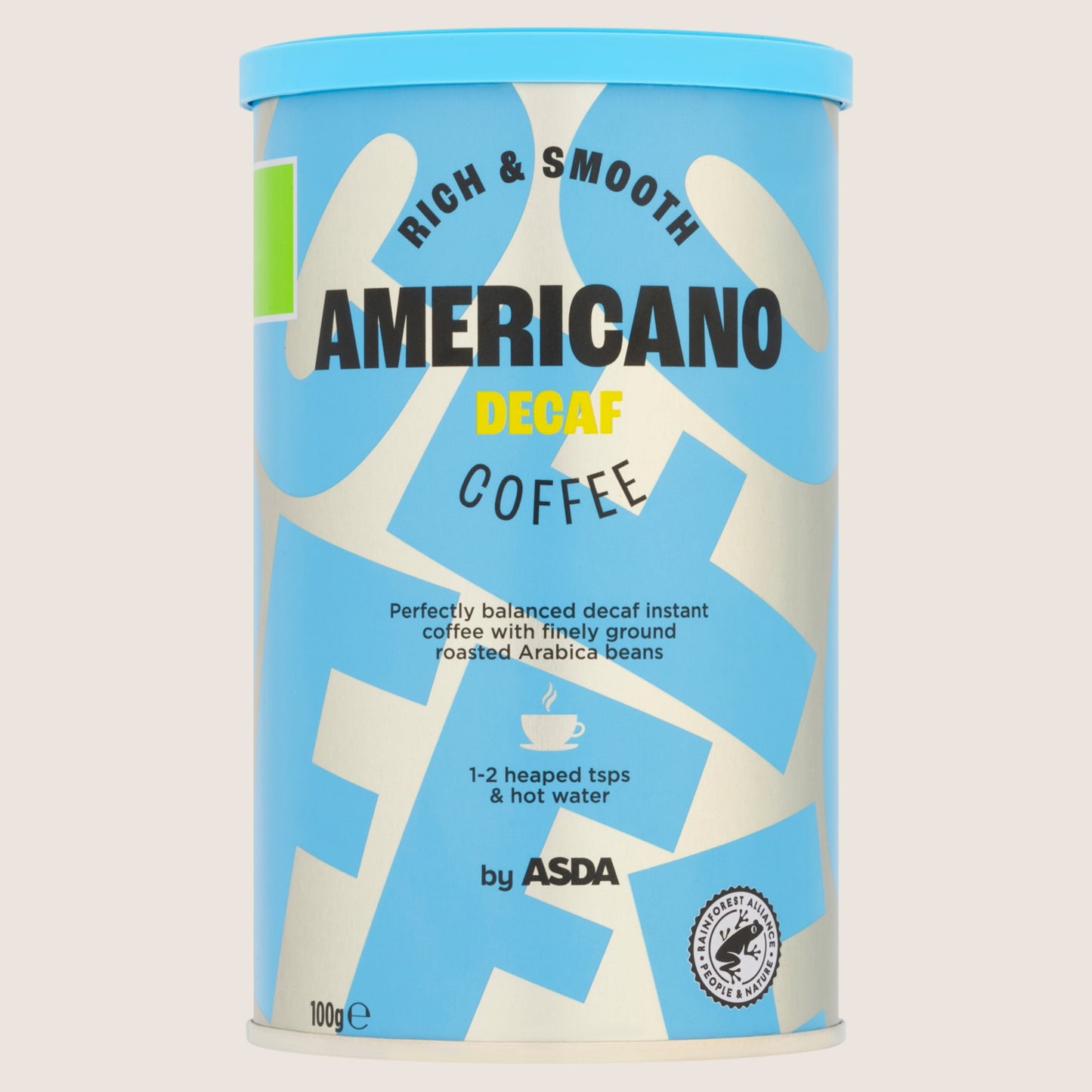 ASDA Americano Decaf Coffee Decaffeinated 100g