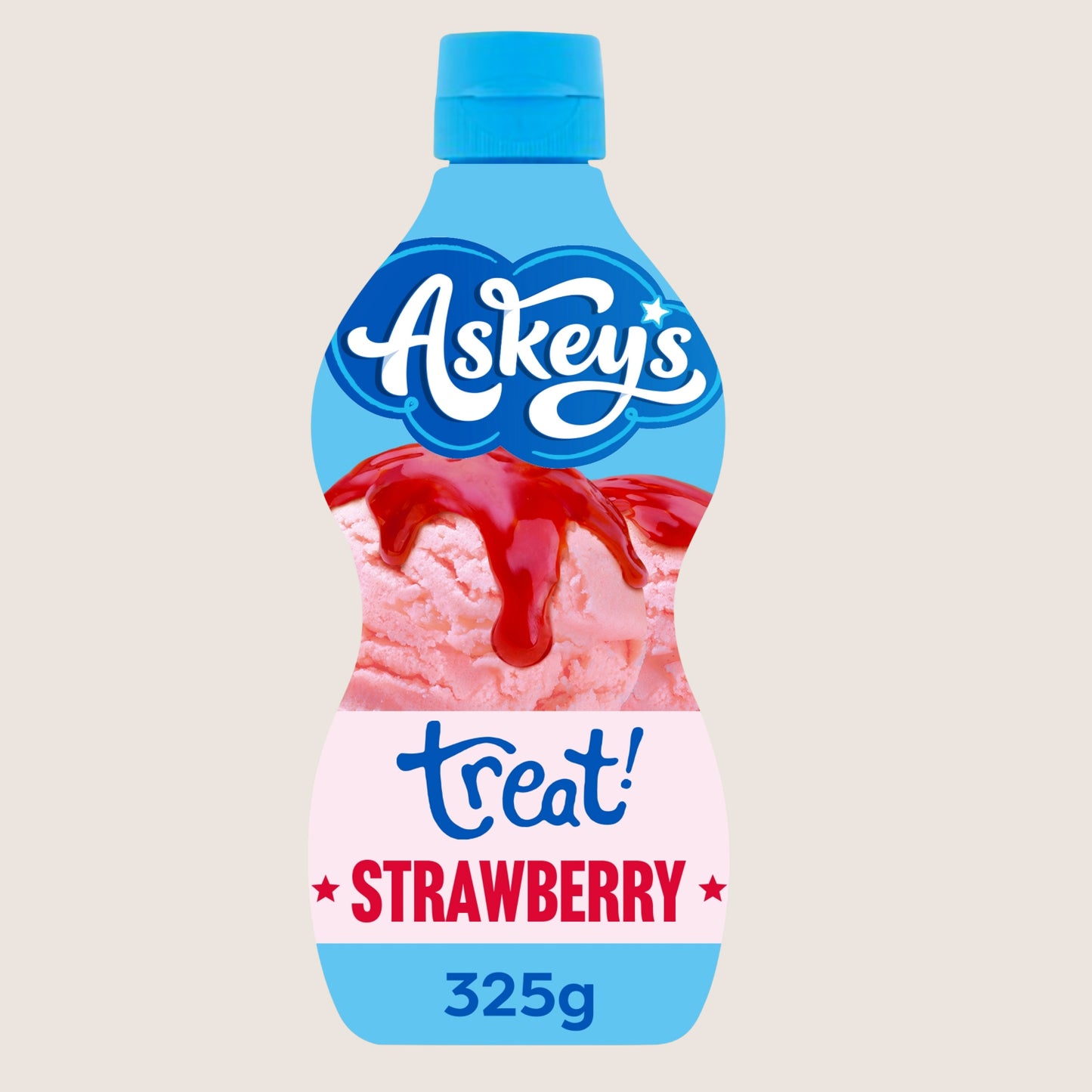 Askey's Treat! Strawberry Flavour Sauce No Artificial Additives 325g