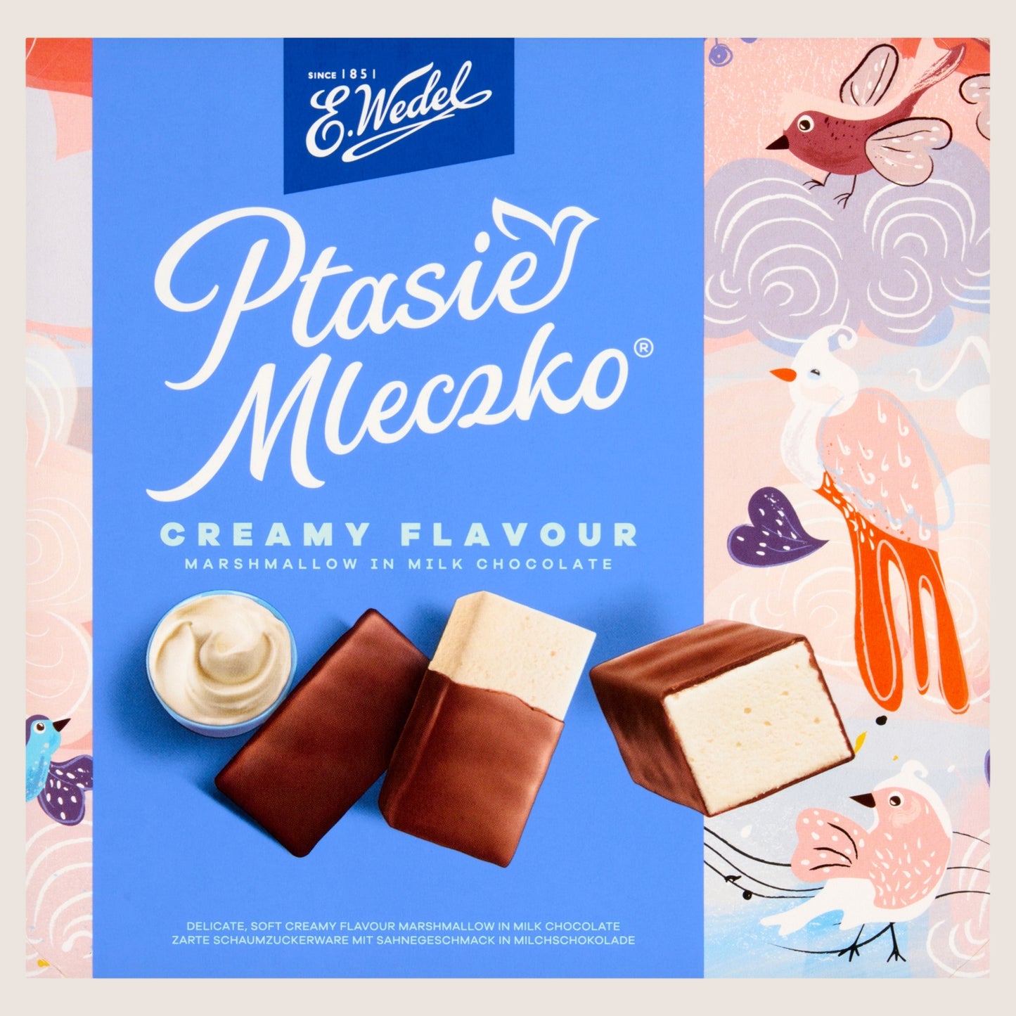 E. Wedel Ptasie Meczko Creamy Flavour Marshmallow in Milk Chocolate 340g