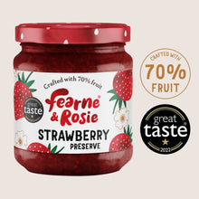Fearne & Rosie Strawberry Jam 70% Fruit Vegan Friendly