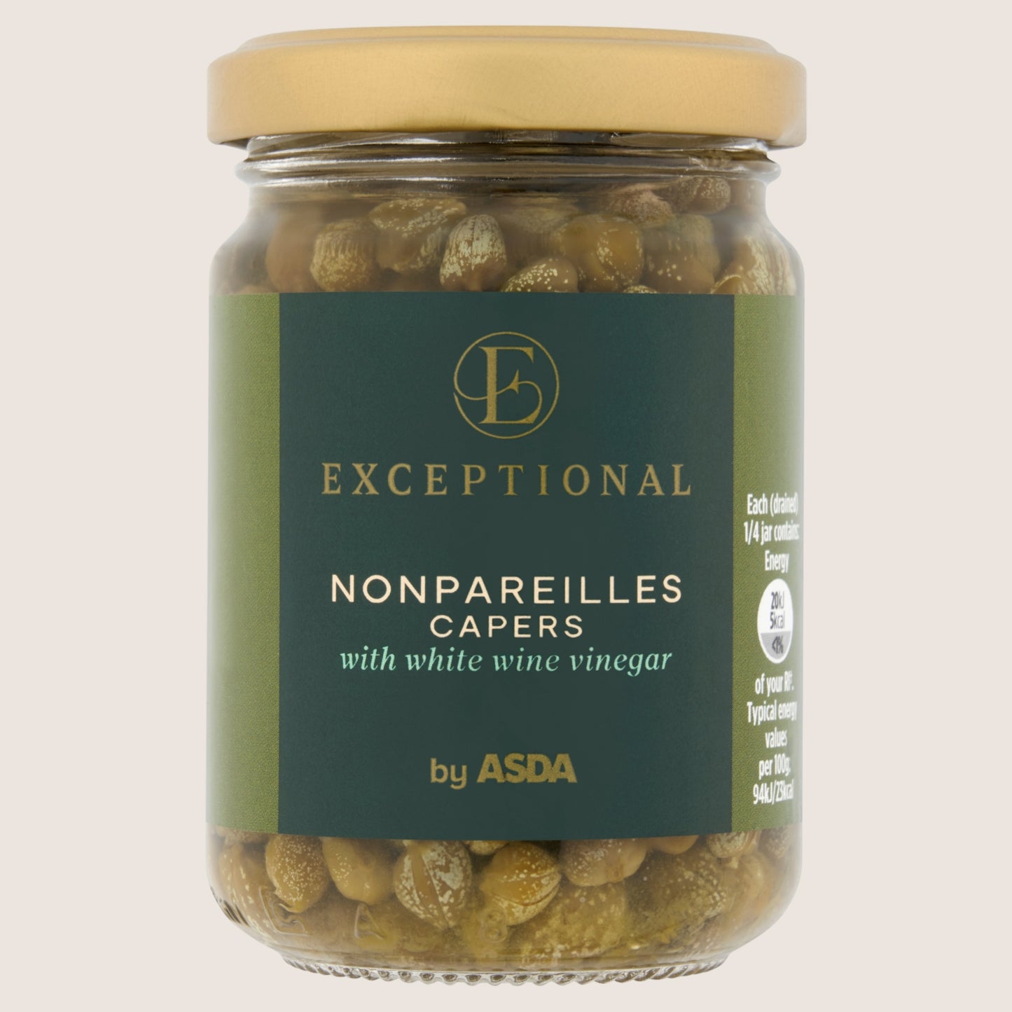 Exceptional by ASDA Exceptional by Nonpareilles Capers with White Wine Vinegar No Artificial Additives 140g