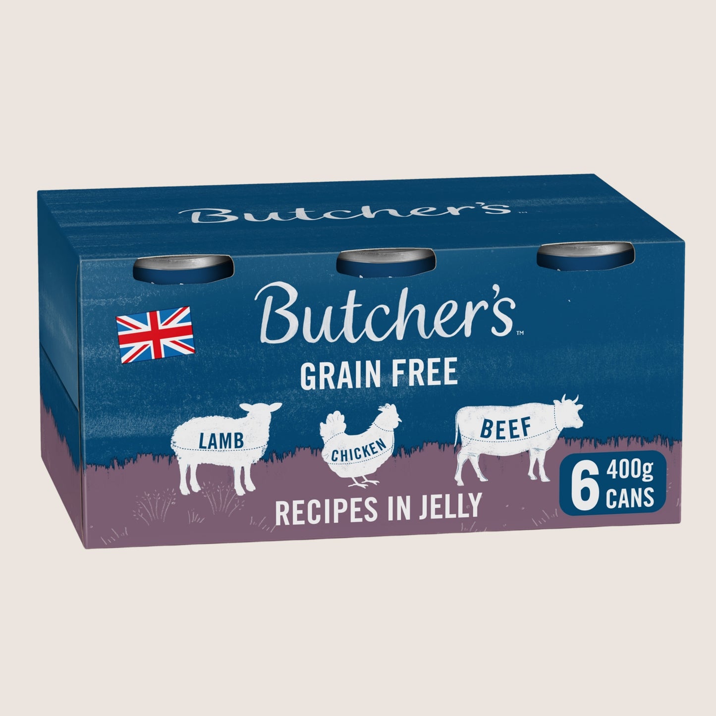 Butcher's Recipes in Jelly Wet Dog Food Tins Grain Free 6 x 400g