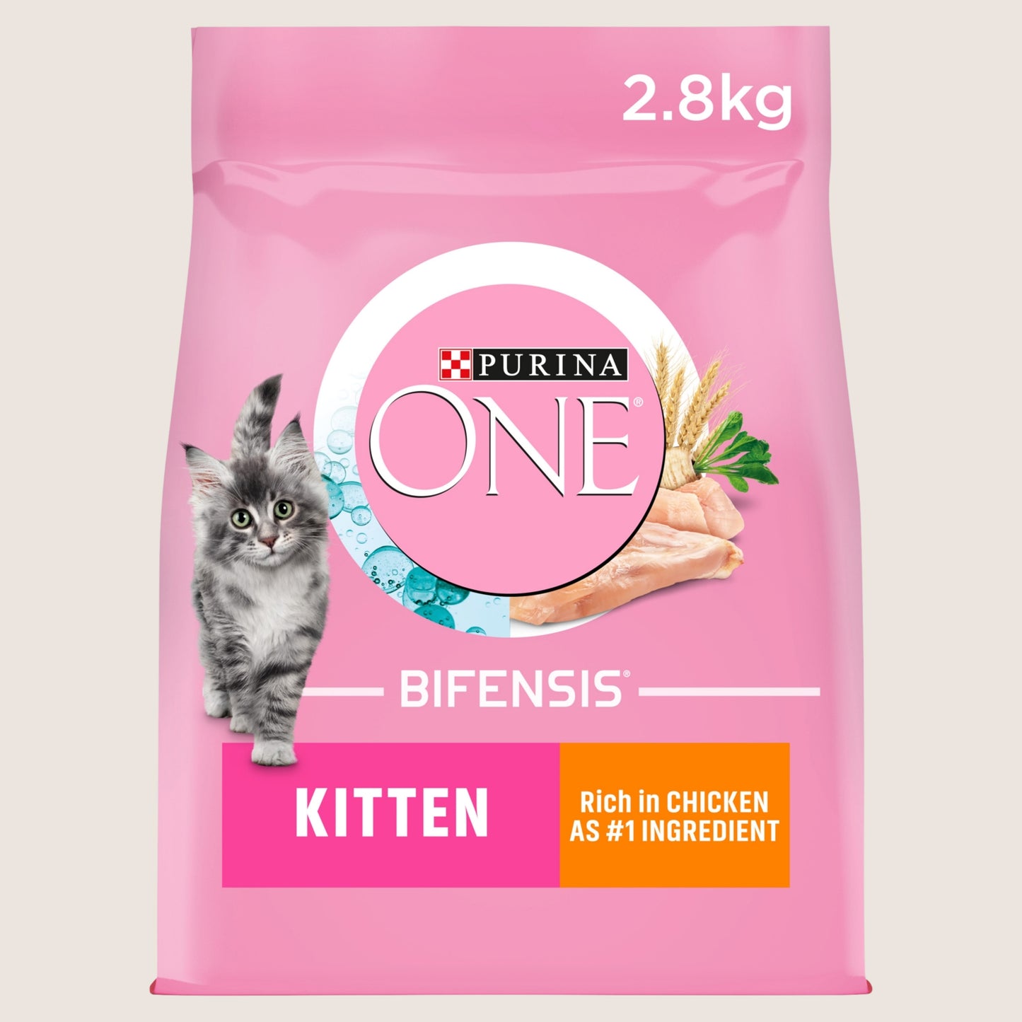 Purina ONE Kitten Chicken Dry Cat Food For Growing Pets 2.8kg