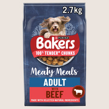 Bakers Meaty Meals Beef Dry Dog Food Complete Nutrition 2.7kg