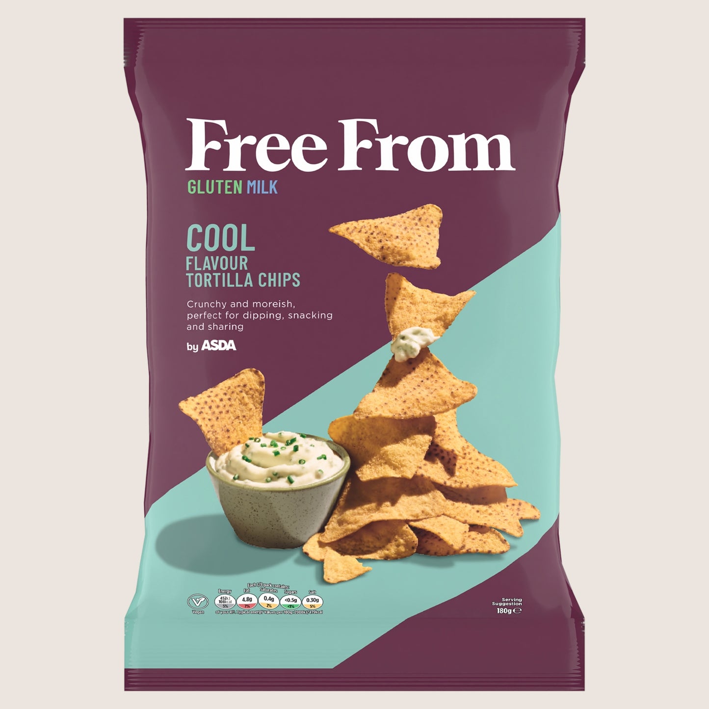 ASDA Free From Free From by Cool Flavour Tortilla Chips Gluten Free 180g