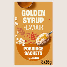 ASDA Golden Syrup Flavour Porridge Sachets  Wholegrain 8 x 36g