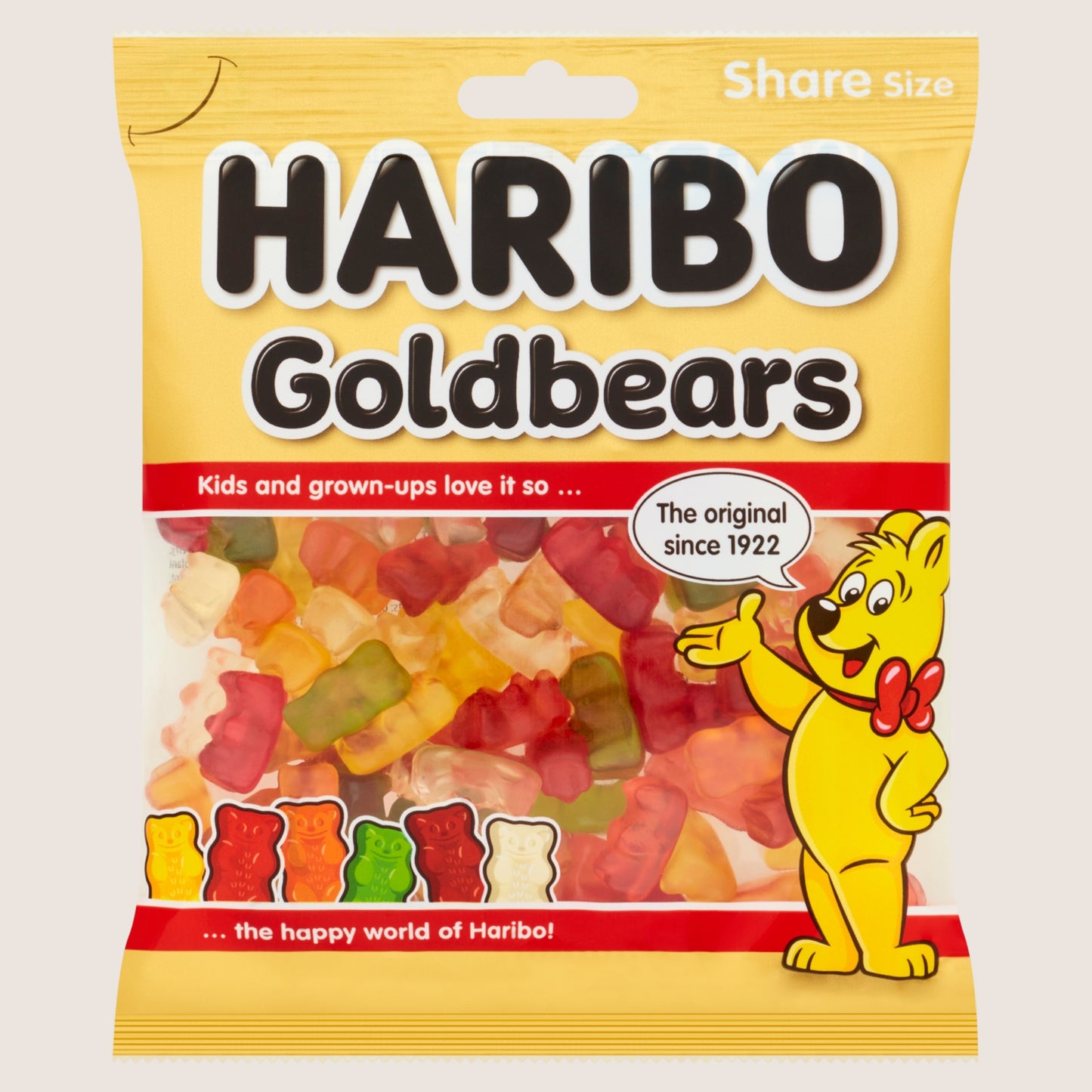 Haribo Goldbears Jelly Fruit Flavour Sweets Sharing Bag 175g