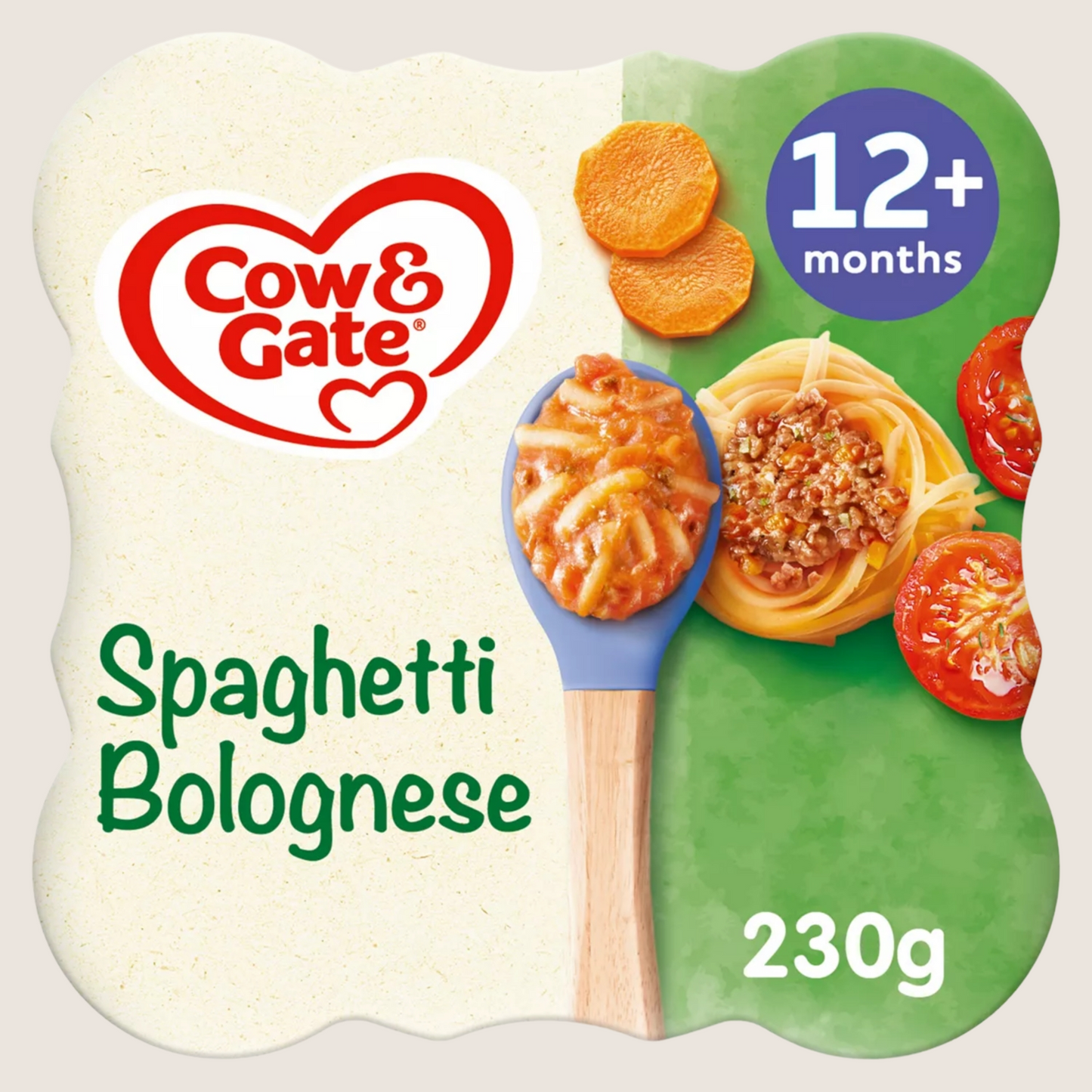 Cow & Gate Spaghetti Bolognese Baby Food Meal, 12+ Months Gentle Formula 230g