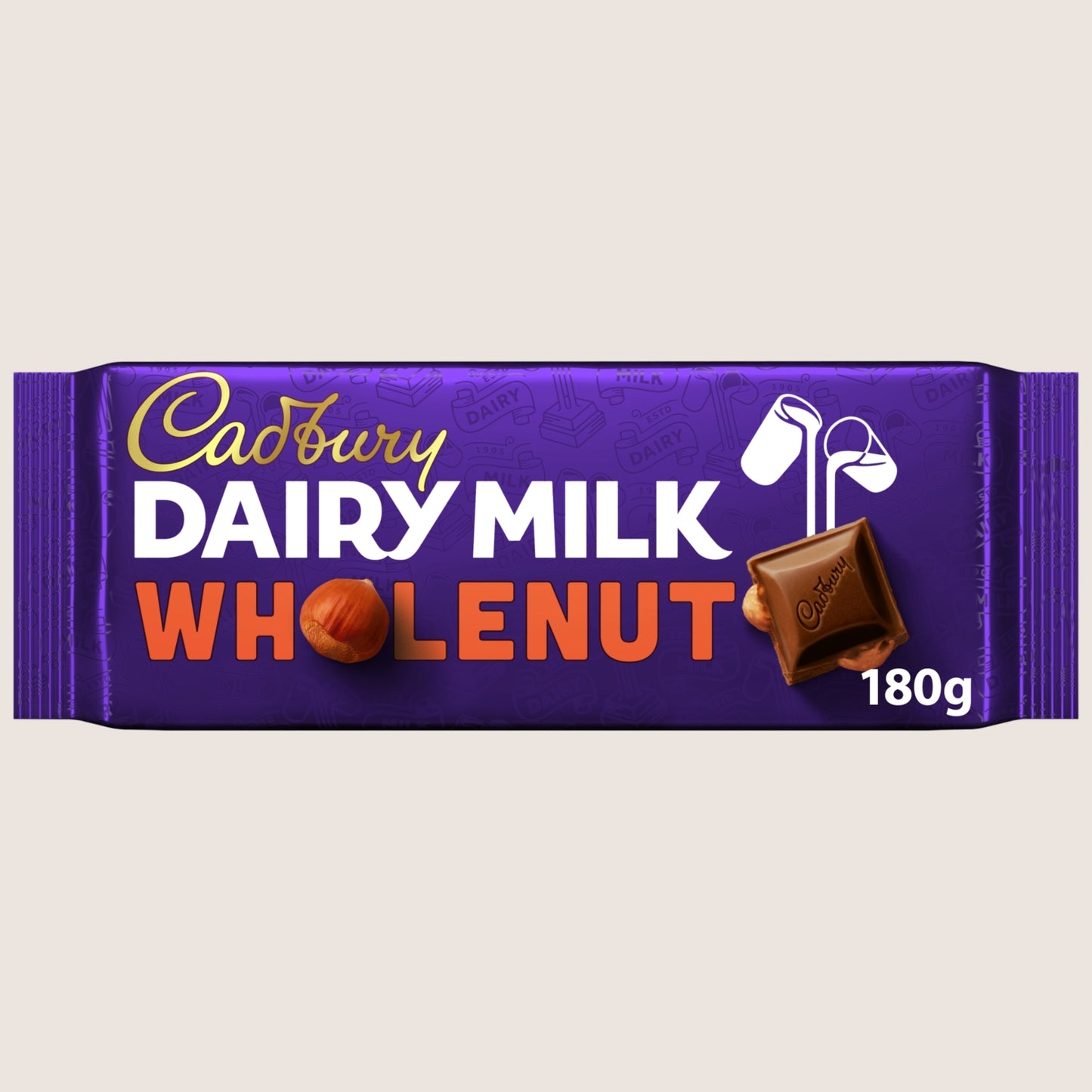 Cadbury Dairy Milk Wholenut Chocolate Bar 180 g