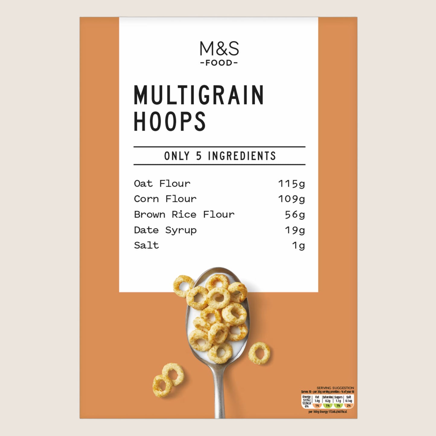 M&S Only 5 Ingredients Multigrain Hoops 300 g