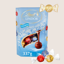 Lindt Lindor Milk & White Assorted Chocolate Truffles Box 337g