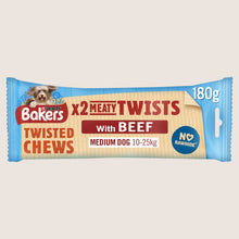 Bakers BAKERS Meaty Twists Medium Beef Dog Chews With Omega Oils 180g