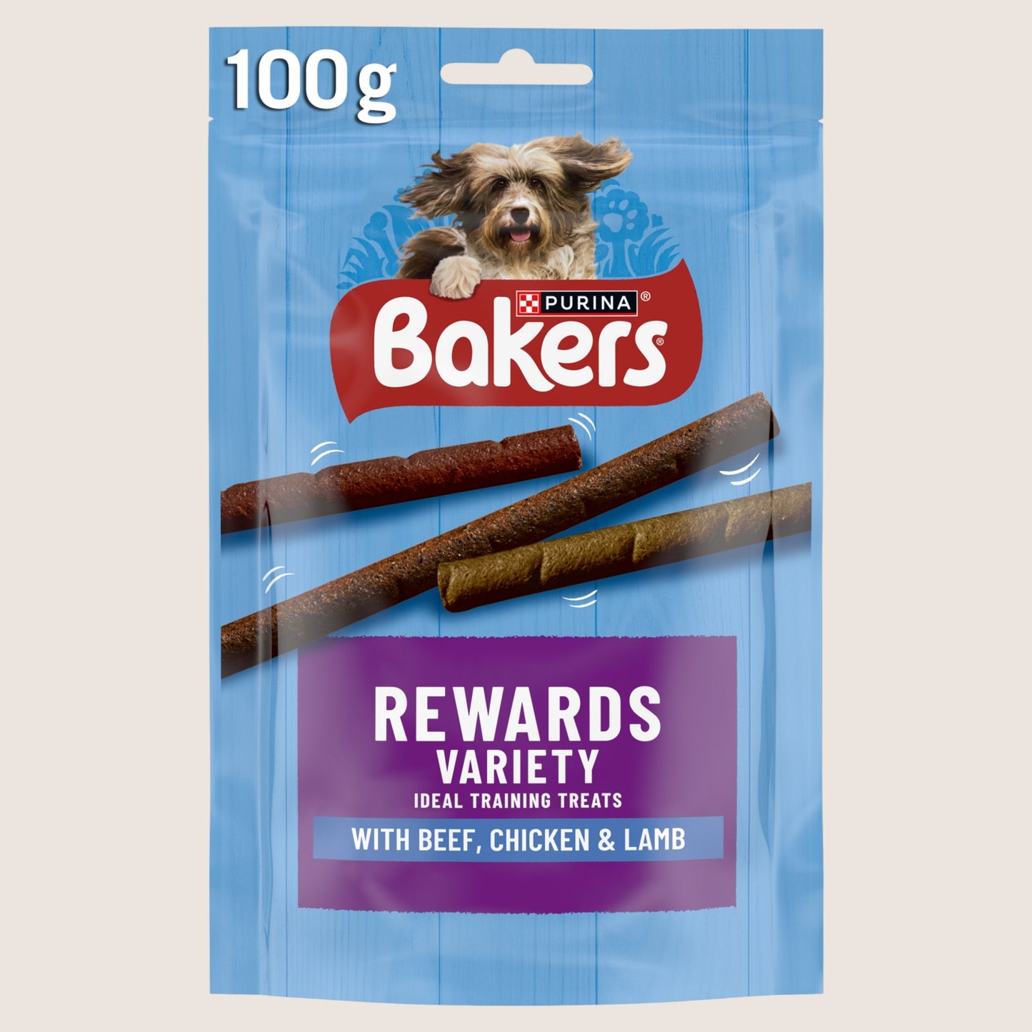Bakers Rewards Chicken, Beef and Lamb Dog Treats With Omega Oils 100g