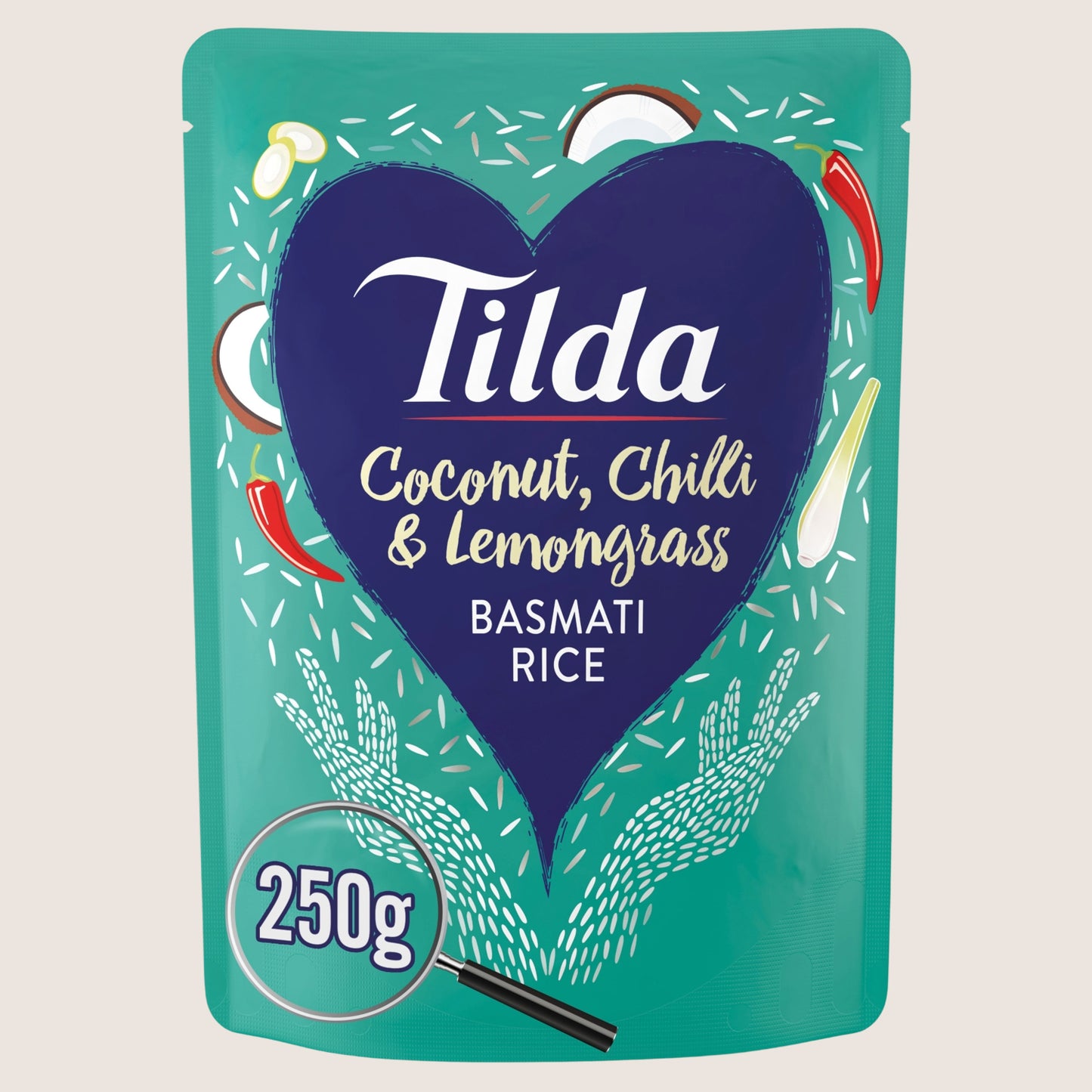 Tilda Coconut, Chilli & Lemongrass Basmati Rice Gluten Free 250g