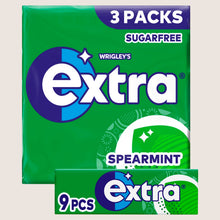 Wrigley's Extra Spearmint Sugarfree Chewing Gum 3x9 Pieces