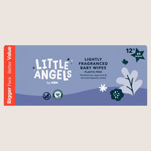 ASDA Little Angels Plastic Free Lightly Fragranced Baby Wipes 12 x 60 Gentle Formula 12 X