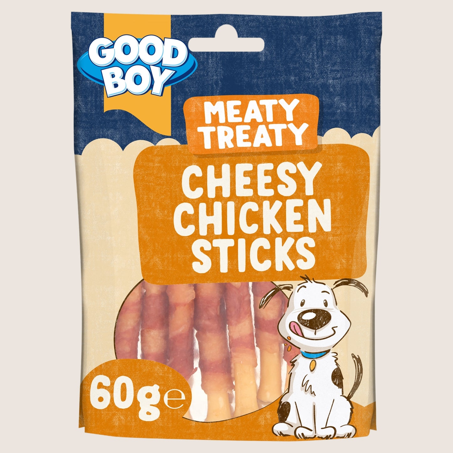 Good Boy Meaty Treaty Cheesy Chicken Sticks No Artificial Additives 60g