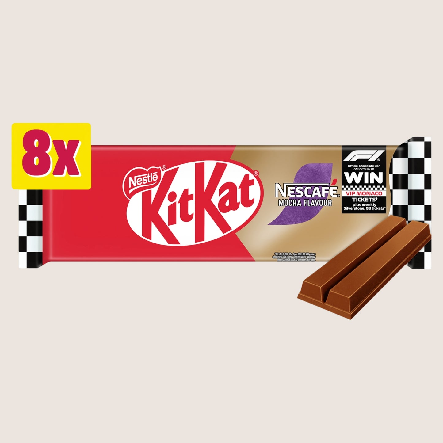 KitKat F1 2 Finger Mocha Flavour Chocolate Biscuit Bars Chocolate 165.6g