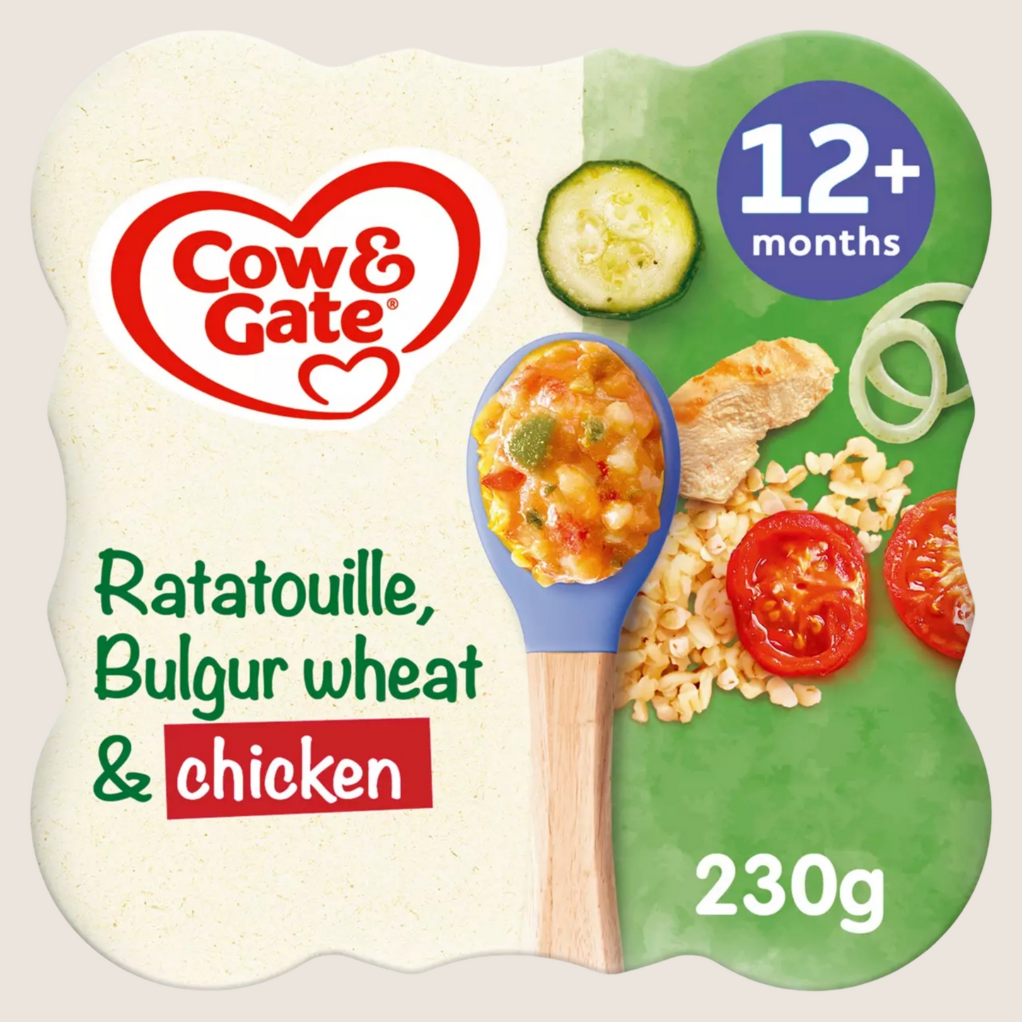 Cow & Gate Ratatouille Bulgur Wheat & Chicken Baby Food Meal, 12+ Months Gentle Formula 230g