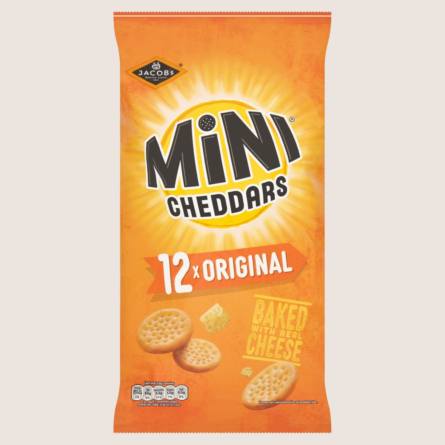 Jacob's Mini Cheddars Multipacks No Artificial Additives 12x23g