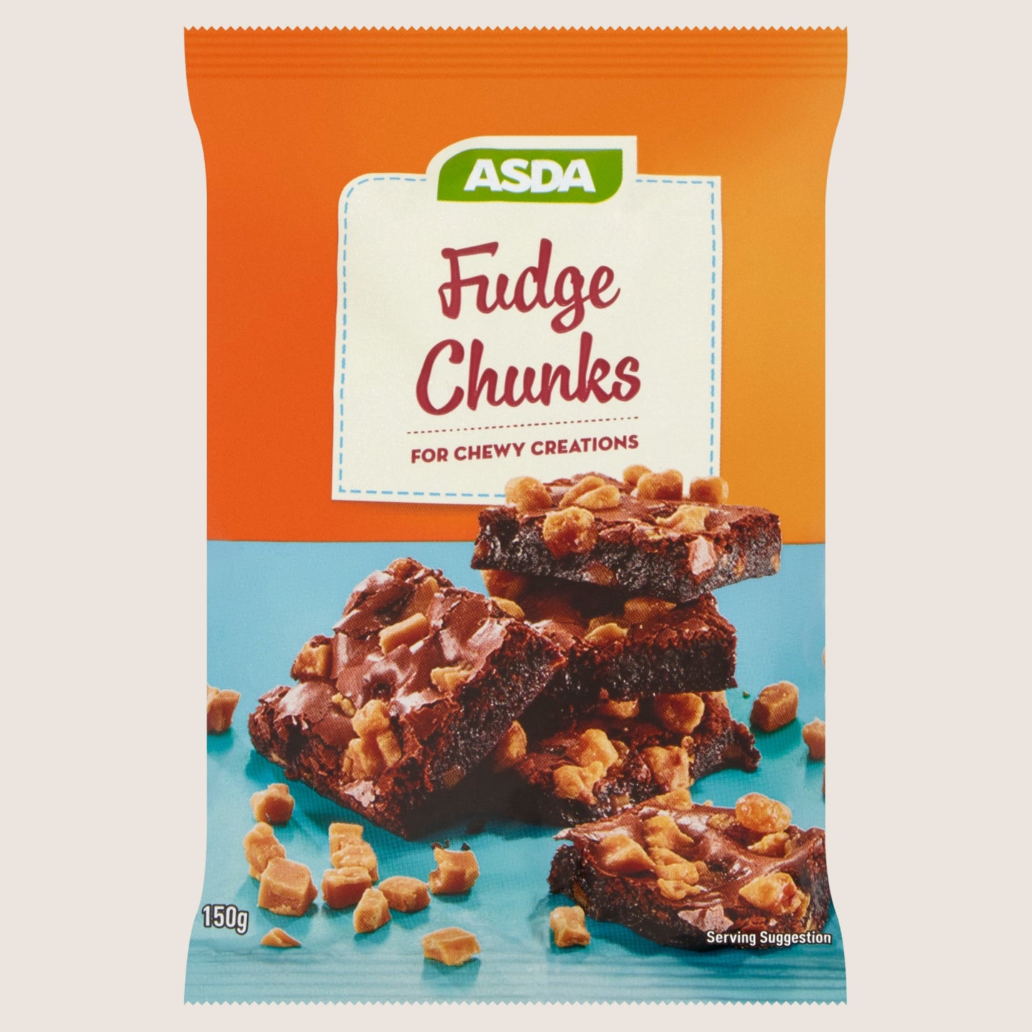 ASDA Fudge Chunks No Artificial Additives 150g