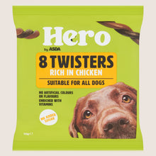 ASDA Hero Hero 8 Twisters Rich in Chicken No Artificial Additives 120g