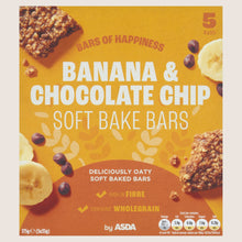 ASDA Banana & Chocolate Chip Soft Bake Bars Vitamin Fortified 5 x 35g