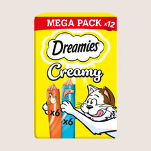 DREAMIES Creamy Snack Cat & Kitten Treat with Chicken & Salmon No Artificial Additives 12 x 10g
