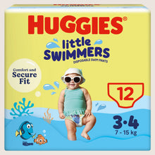 Huggies Diapers Little Swimmers 3-4 7- 12 Swim Pants Gentle Formula 15kg