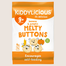 Kiddylicious Banana & Pumpkin Melty Buttons 9+ Months Gentle Formula 5 x 6g