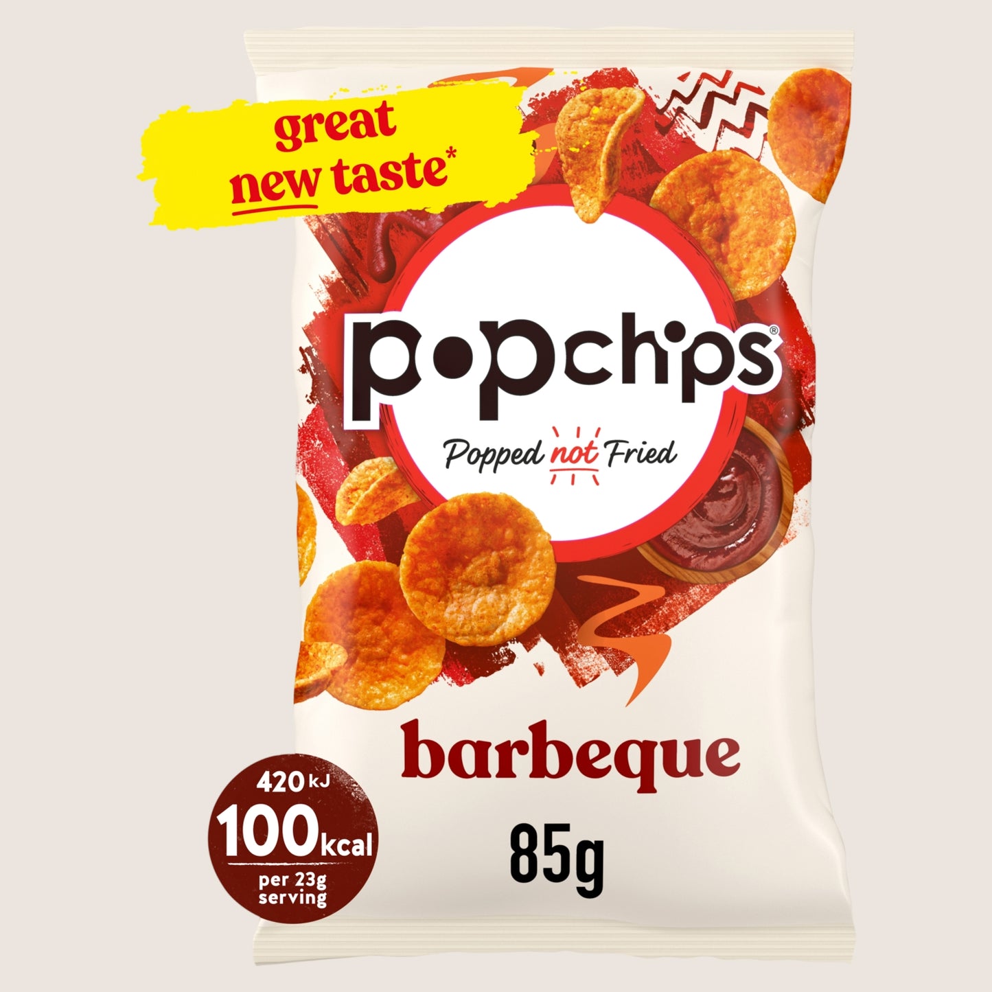 Popchips Barbeque Sharing Crisps Gluten Free 85g