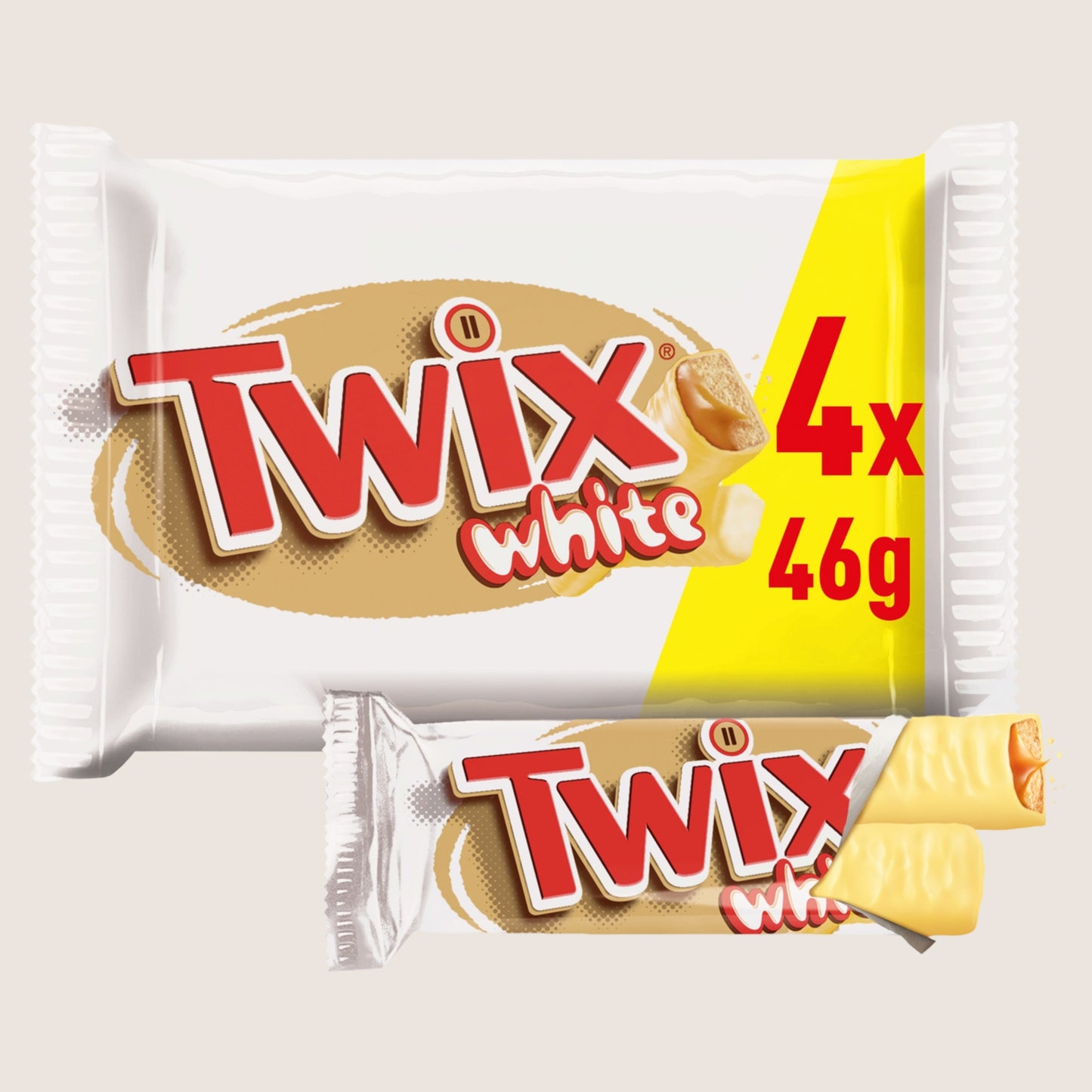Twix White Chocolate Bar 4 Pack 4 x 46g