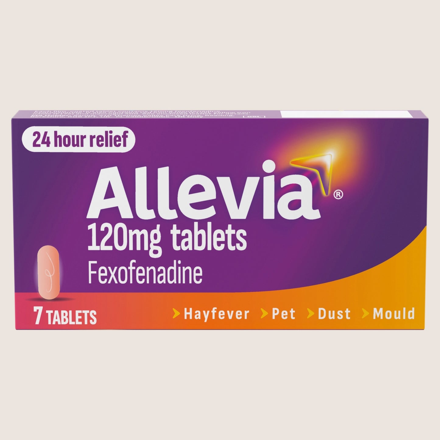 Allevia Hayfever & Allergy Relief- 120mg Fexofenadine – 7 Tablets