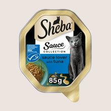 Sheba Sauce Collection Adult Wet Cat Food Sauce Lover with Tuna Tray With Taurine 85g