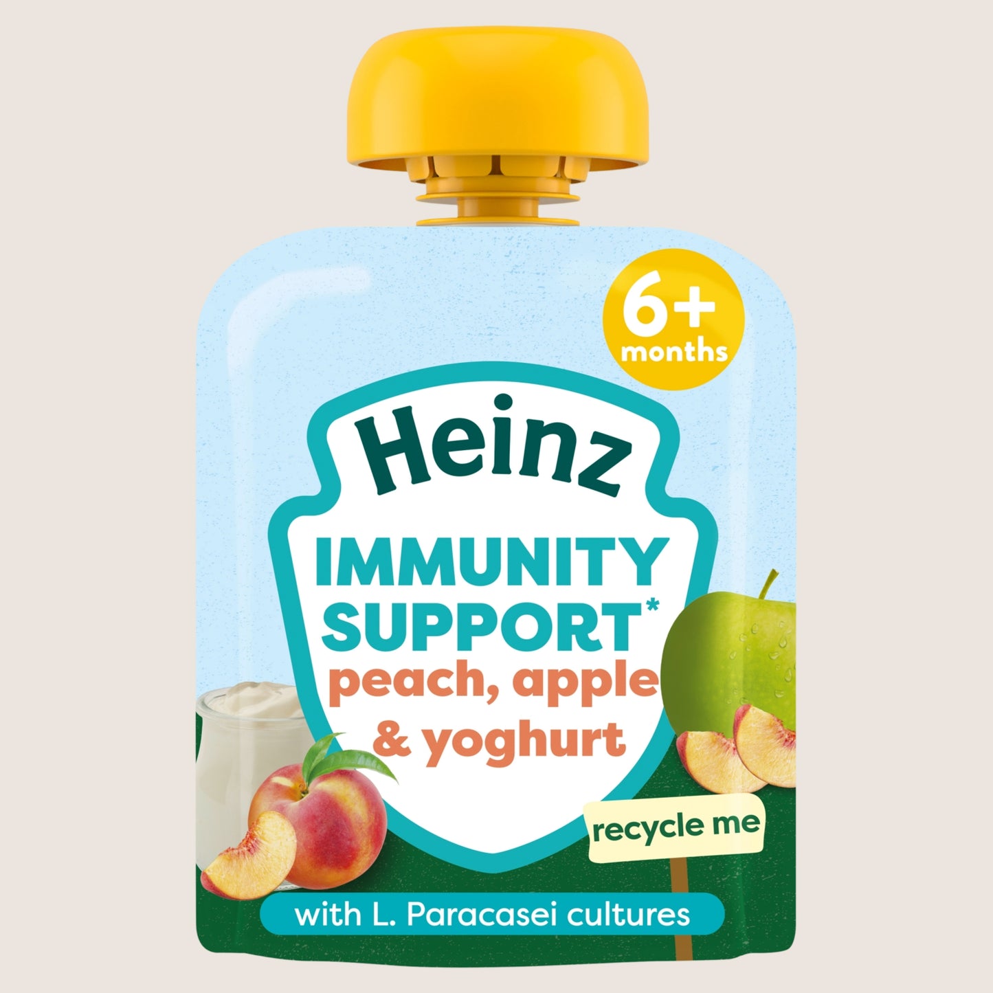 Heinz Baby Food Peach Apple & Yoghurt Immunity Support Pouch 6+ Months 6 Months Plus 85g