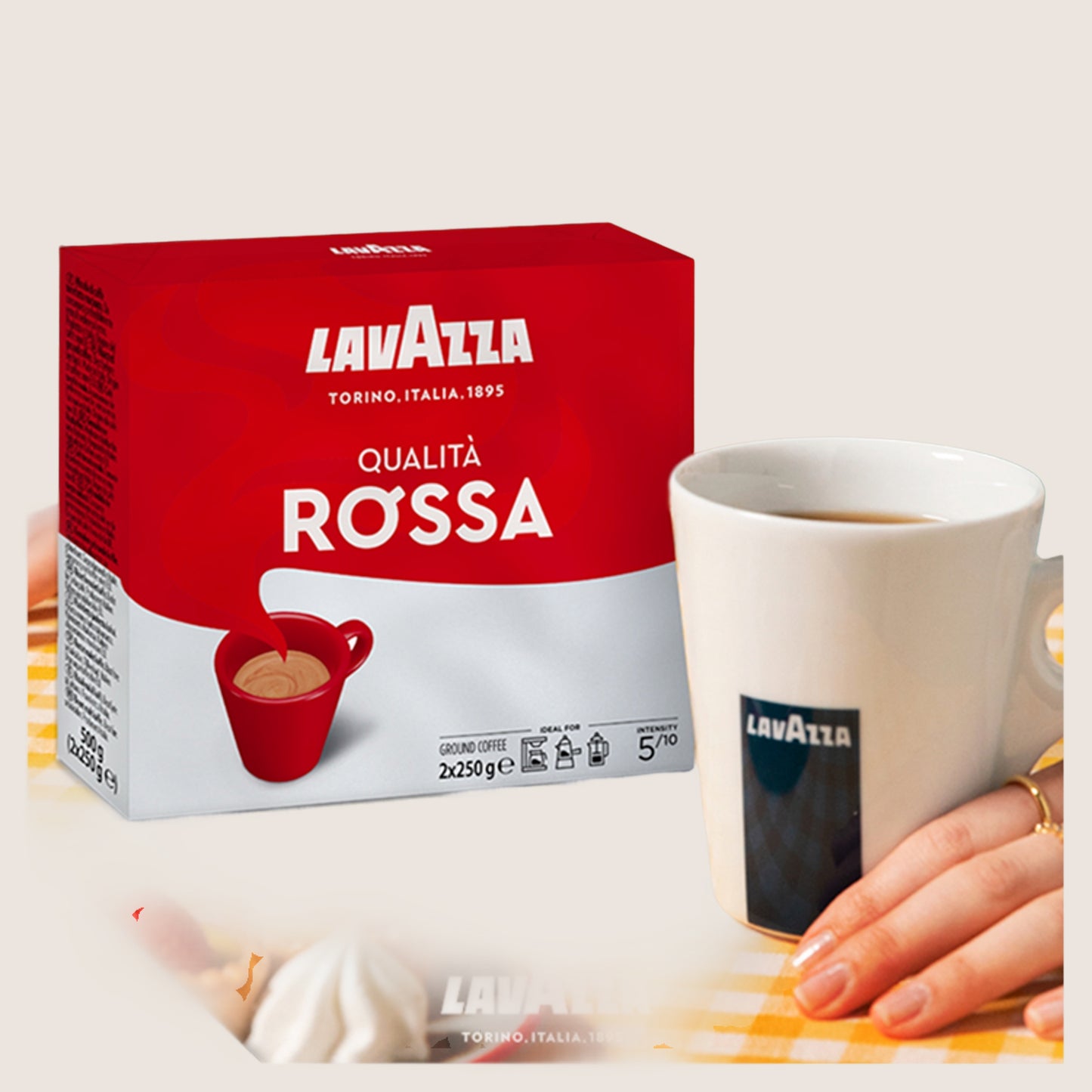Lavazza Qualità Rossa Ground Coffee No Artificial Additives 2 x 250g