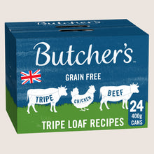 Butcher's Nourishing Food for Dogs Tripe Loaf Recipes Grain Free 24 x 400g