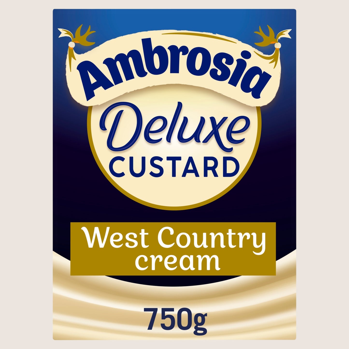 Ambrosia Deluxe Custard Dessert Carton No Artificial Additives 750g