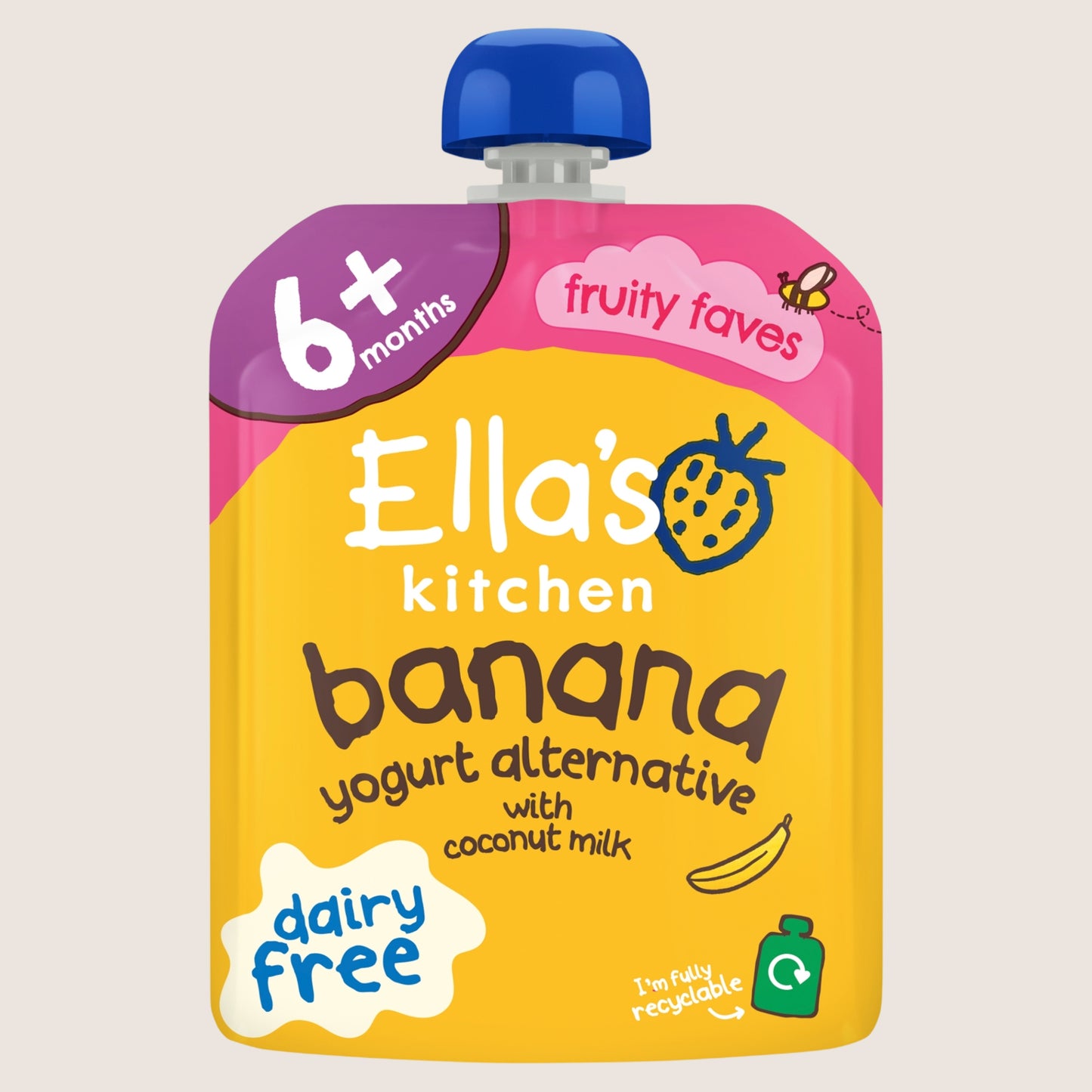 Ella's Kitchen Dairy Free Banana Yogurt Alternative 6+ Months 6 Months Plus 90g