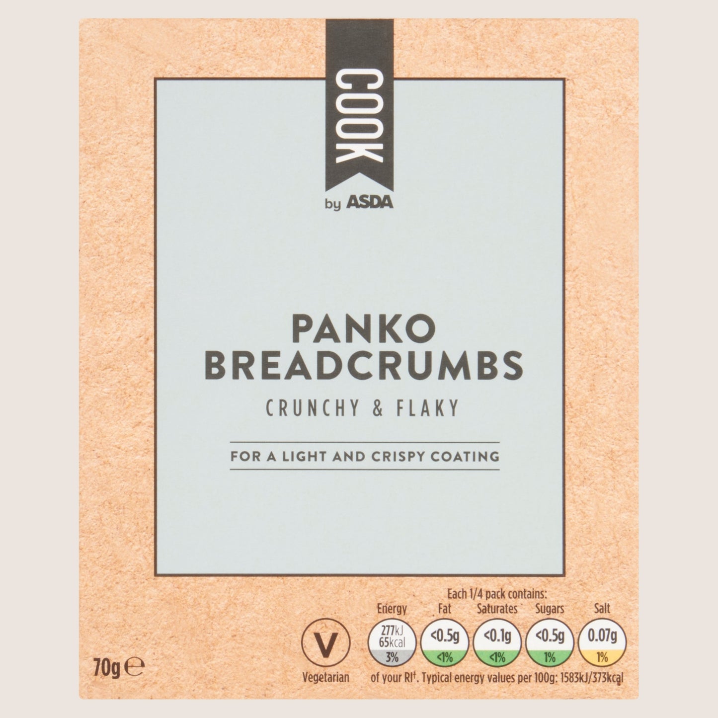 Cook by ASDA Cook Panko Breadcrumbs No Artificial Additives 70g
