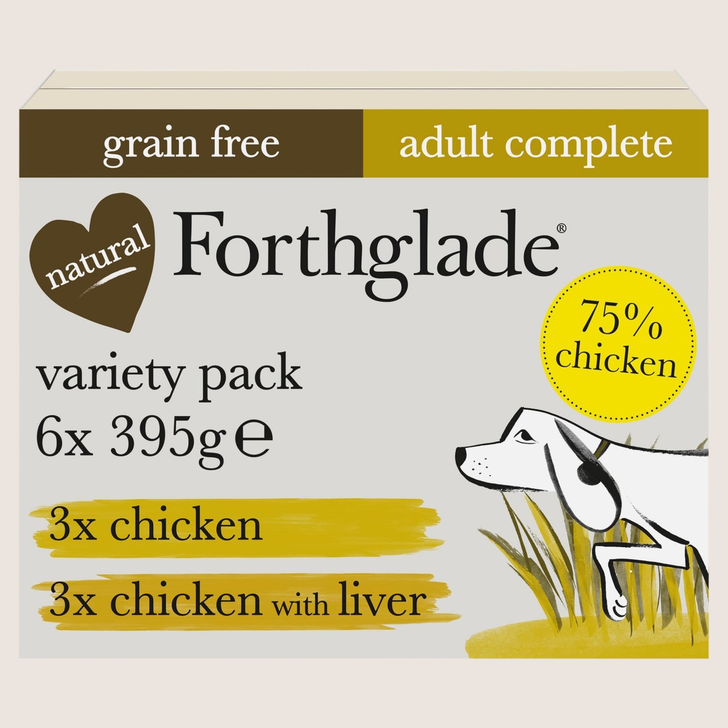 Forthglade Variety Pack Complete Meal Adult 1 Yr+ Hypoallergenic 6 x 395g