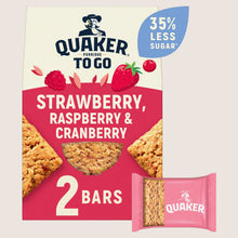Quaker Porridge To Go Mixed Berries Breakfast Bars Wholegrain 2x55g