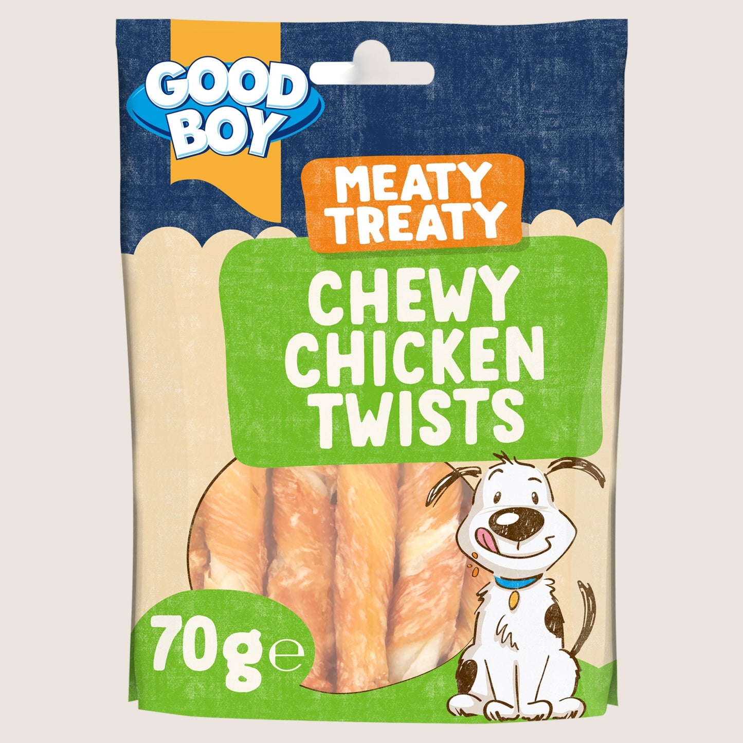 Good Boy Meaty Treaty Chewy Chicken Twists No Artificial Additives 70g
