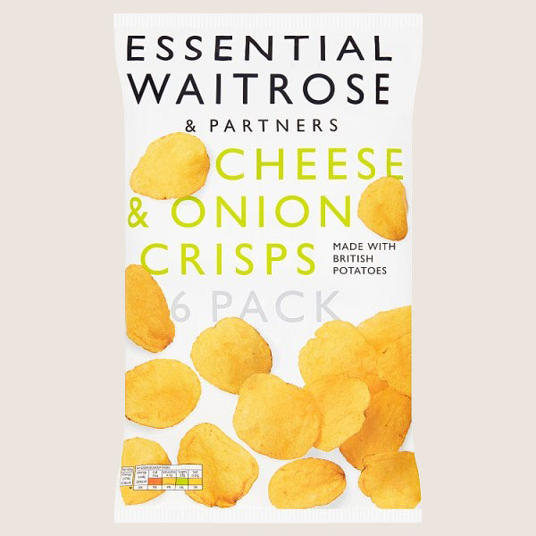 Waitrose Cheese & Onion Multipack Crisps 6 x Craveable Crunch 25G